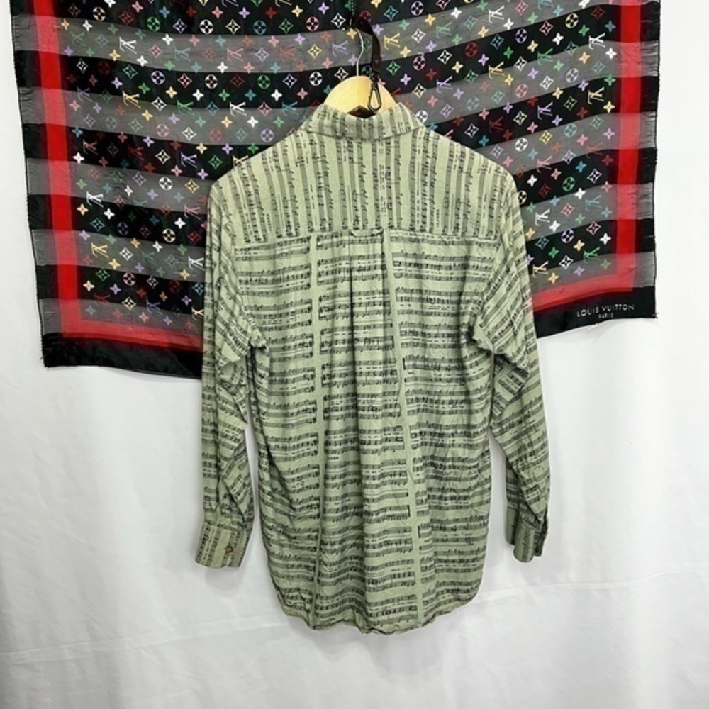 Beatles Help Lyrics Valentino Oliver Music Notes Button Down Shirt View 3